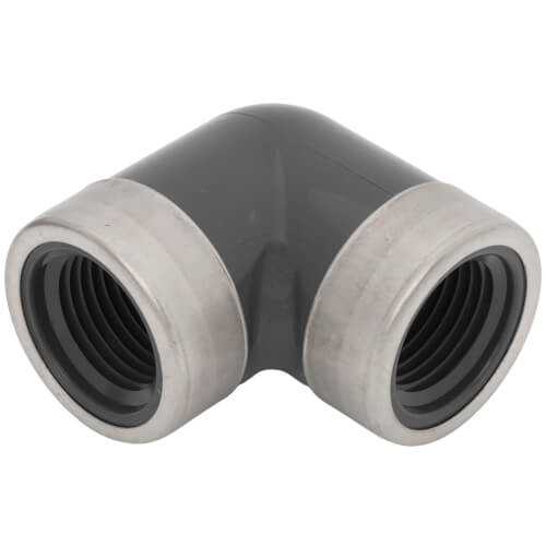 Main product image of 1/2" PVC Schedule 80 Special Reinforced 90-Degree Elbow (FPT)