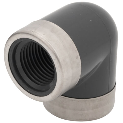 Main product image of 1/2" PVC Schedule 80 Special Reinforced 90-Degree Elbow (FPT)