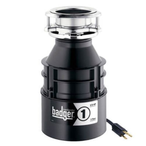 Main product image of Badger 1 Garbage Disposal w/ Power Cord, 2-Year Limited Warranty
