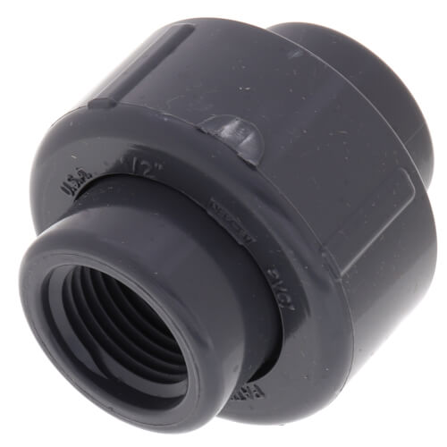 Main product image of 1/2" PVC Schedule 80 EPDM Union 2000 (FPT x FPT)