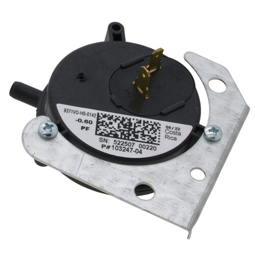Main product image of SPST Pressure Switch, -.60" WC, 80W52