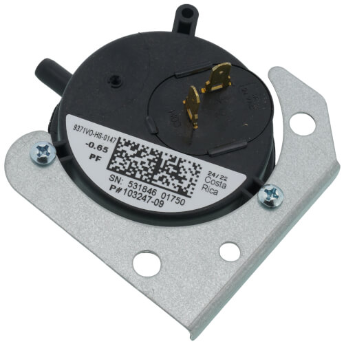 Main product image of SPST Pressure Switch, -.65" WC, 80W57