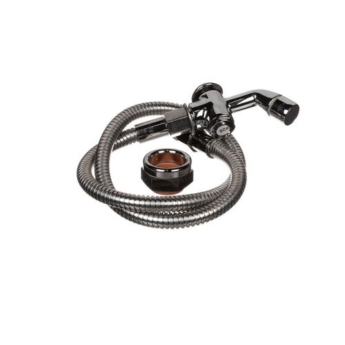 Main product image of Push Button Spray Valve, 36" Stainless Flex Hose, Deck Flange, B-0101-BKF