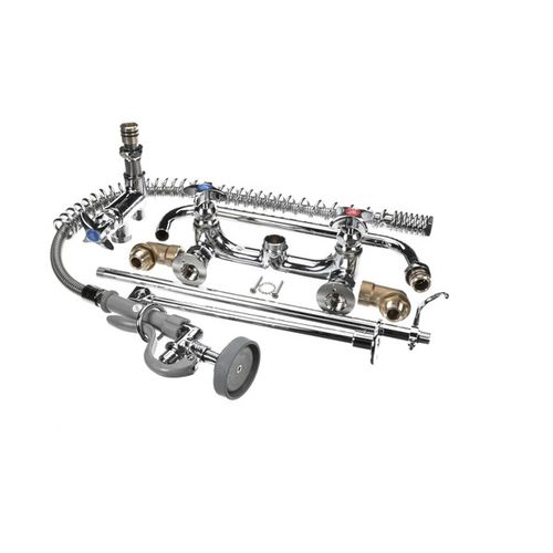 Main product image of Big-flo Pre-rinse Unit 8" Wall Mount, Add-on w/ 14" Nozzle, 36" Hose & B-0107 Spray Valve