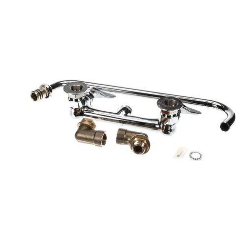 Main product image of Big-flo Mixing Faucet, 8" Wall Mount, 16" Swing Nozzle, 00ll Inlets, Lever Handles, B-0290-01
