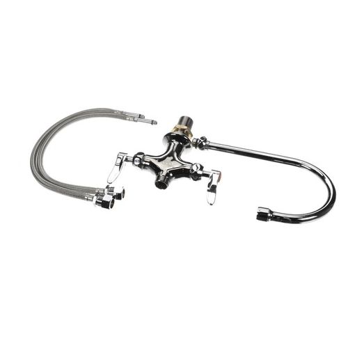 Main product image of Double Pantry Faucet, Single Hole Base, Swivel/rigid Gooseneck, Stream Regulator, & Cerama Cartridges, B-0300-CR