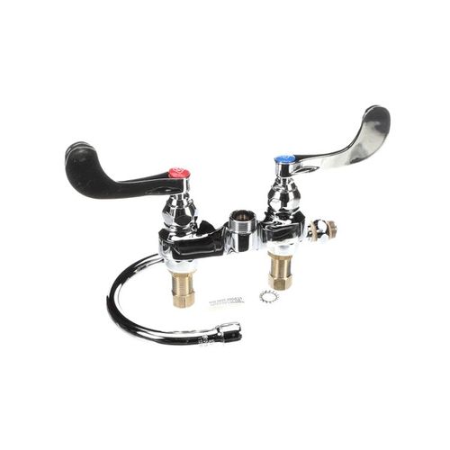 Main product image of Medical Faucet, 4" Centerset, Swivel/rigid Gooseneck, 2.2 Gpm Laminar Outlet, 4" Handles, B-0892-122X-LAM