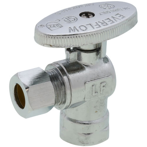 Main product image of 3/8" FIP x 3/8" OD Compression Angle Stop Valve - No Lead (Chrome)