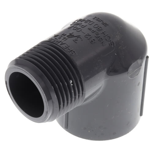 3/4" PVC Schedule 80 90-Degree Street Elbow (MIPT x FIPT)