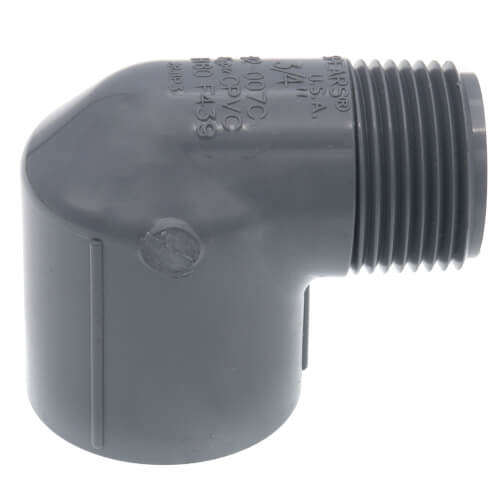 Main product image of 3/4" MPT x 3/4" FPT CPVC Schedule 80 90° Street Elbow