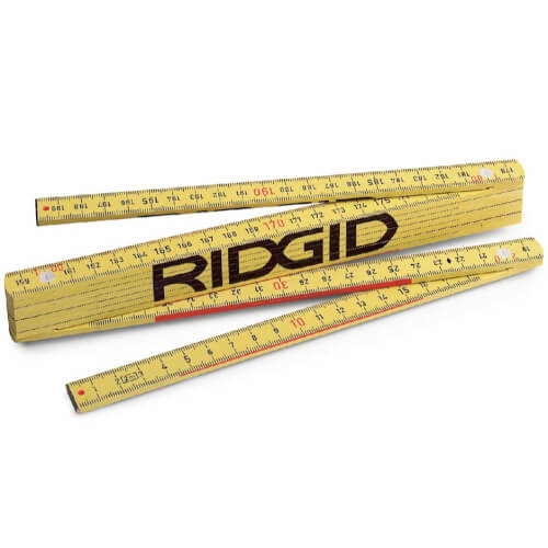 81280 RIDGID 81280 Model 1602, 2 Meter Fiberglass Folding Rule, Metric