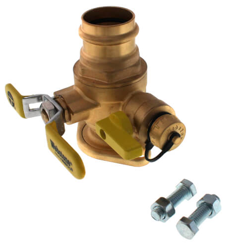 Main product image of 1-1/2" Press Full Port Brass Uni-Flange Isolator Flange with Multi-Function Drain