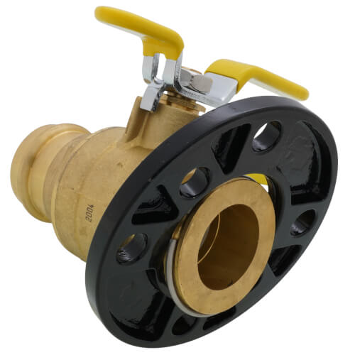 Main product image of 1-1/2" Press Full Port Brass Uni-Flange Isolator Ball Valve w/ Detachable Rotating Flange and Drain