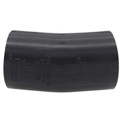 Main product image of 3/4" PVC Schedule 80 22.5-Degree Elbow