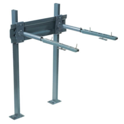 Main product image of TCA-411 Epoxy Coated Floor Mounted Concealed Arm Track Lavatory Carrier (250 lb Load)