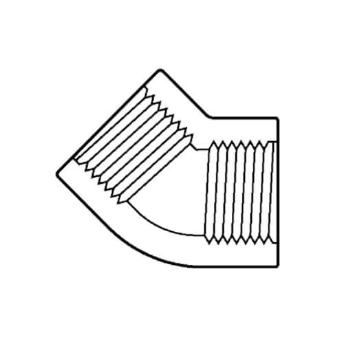 Main product image of 1-1/4" FPT CPVC Schedule 80 45° Elbow
