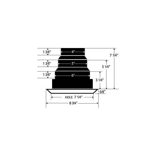 Main product image of MV4S Ceiling Diffuser w/ 4-Way Grille (6" x 6")
