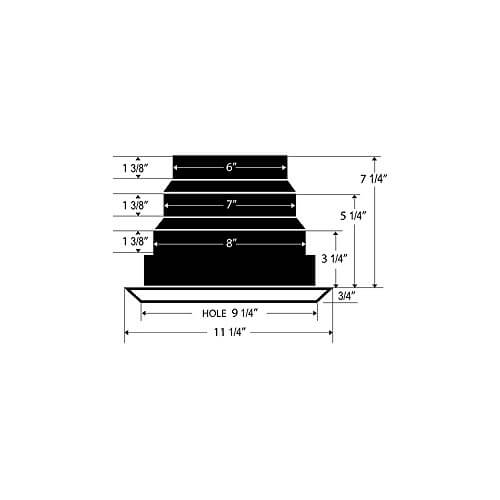 Main product image of MXE Ceiling Diffuser w/ 1-Way Exhaust/Grille (8" x 8")