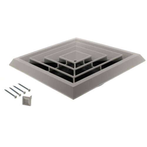 Main product image of GRD4 4-Way Low Clearance Grille w/ Damper (8" x 8")