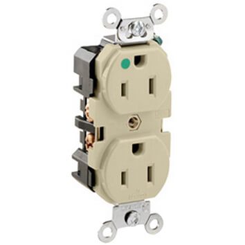 Main product image of Hospital Grade Duplex Receptacle, 15A, NEMA 5-15R - Ivory (125V)