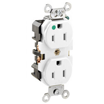 Main product image of Hospital Grade Duplex Receptacle, 15A, NEMA 5-15R - White (125V)