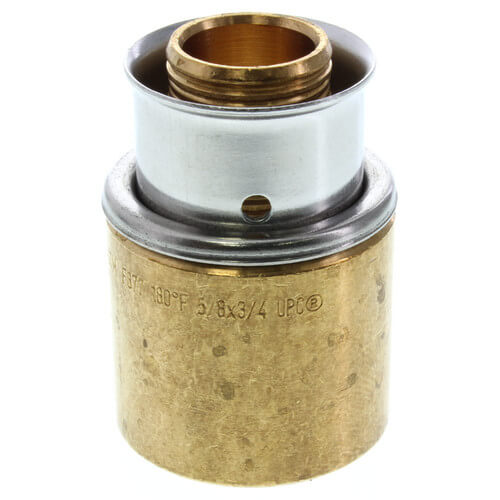 Bronze 5/8" PEX Press x 1/2" Copper Pipe Adapter