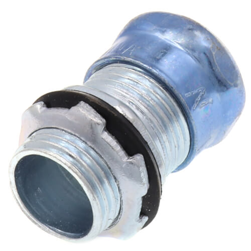 Main product image of 1/2" EMT Steel Rain/Concrete Tight Compression Connector