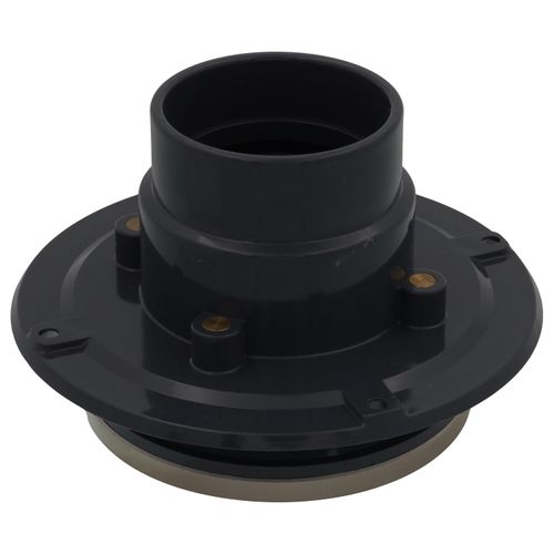 Main product image of PVC Round Shower Pan Drain w/ Cast Nickel Finish Ring & Strainer