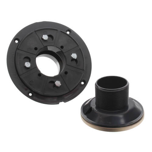 Main product image of PVC Round Shower Pan Drain w/ Cast Nickel Finish Ring & Strainer