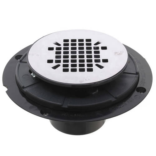Main product image of 2" ABS Shower Pan Drain Snap-in Stainless Steel Strainer w/ Plastic Rim