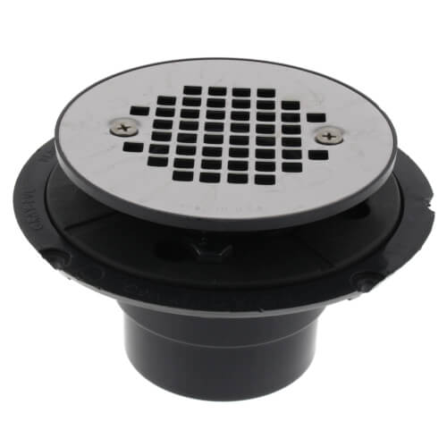 Main product image of Shower Pan Drain Screw-on Stainless Steel Strainer w/ Plastic Rim