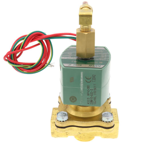 Main product image of 1/2" Normally Open, 2-Way Brass Solenoid Valve (120/60AC)