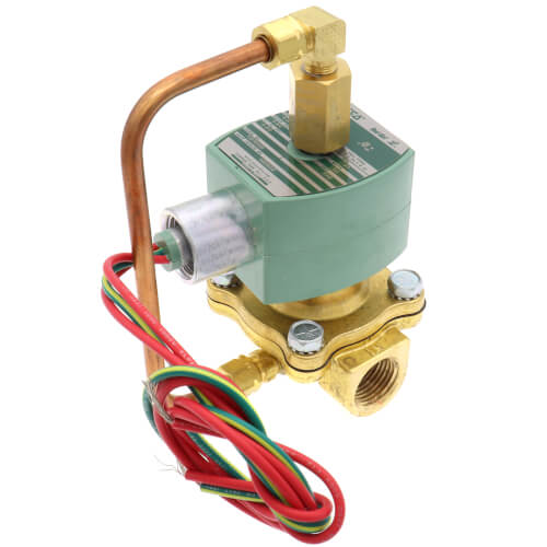 Main product image of 1/2" Normally Open, 2-Way Brass Solenoid Valve (120/60AC)