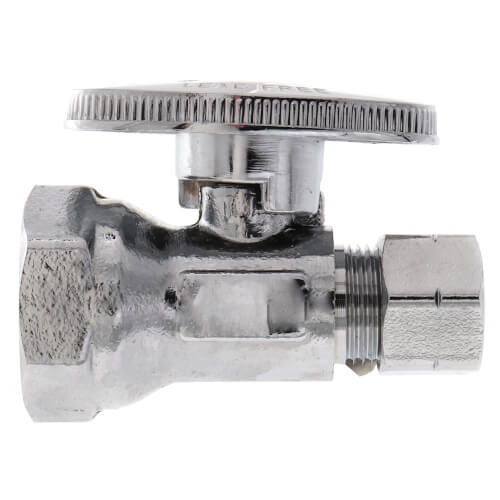Main product image of 1/2" FIP x 3/8" OD Compression Straight Stop Valve - No Lead (Chrome)