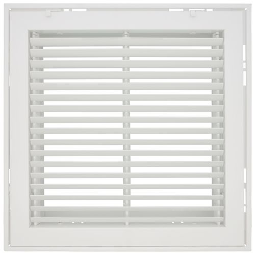 Main product image of 14" x 14" Steel Fixed Bar Filter Grille w/ 2" Filter (White)