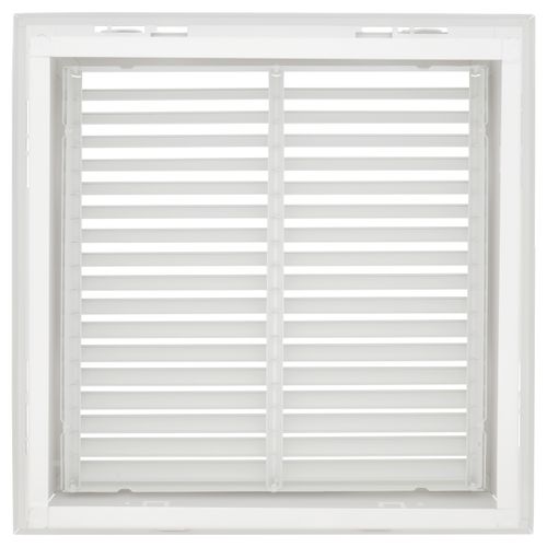 Main product image of 14" x 14" Steel Fixed Bar Filter Grille w/ 2" Filter (White)