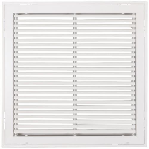 Main product image of 20" x 20" Steel Fixed Bar Filter Grille w/ 2" Filter (White)