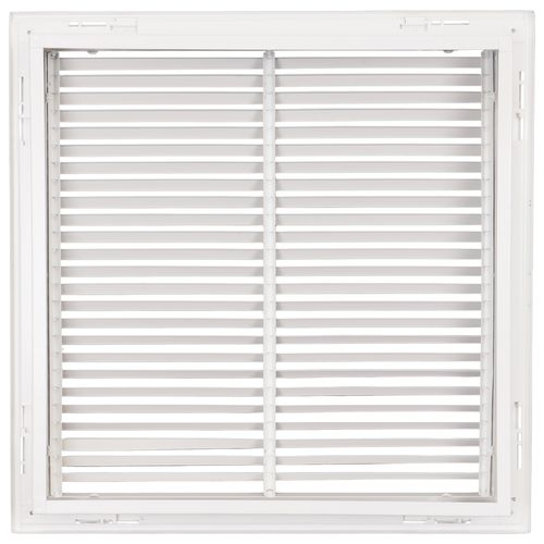 Main product image of 20" x 20" Steel Fixed Bar Filter Grille w/ 2" Filter (White)