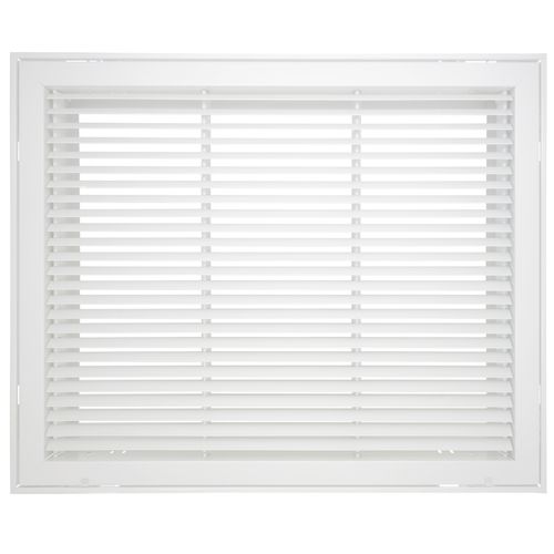 Main product image of 25" x 20" Steel Fixed Bar Filter Grille w/ 2" Filter (White)