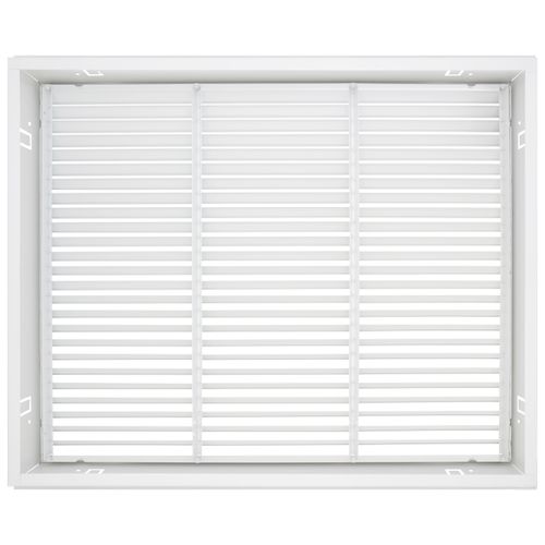 Main product image of 25" x 20" Steel Fixed Bar Filter Grille w/ 2" Filter (White)