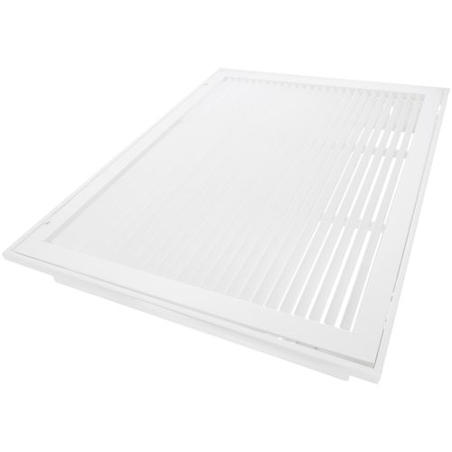 Main product image of 25" x 20" Steel Fixed Bar Filter Grille w/ 2" Filter (White)
