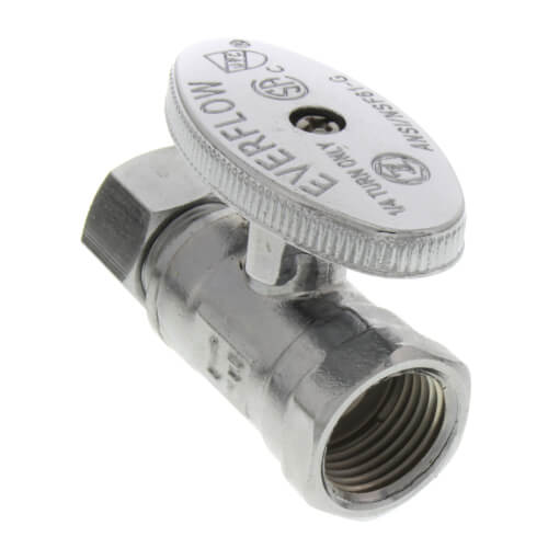Main product image of 3/8" FIP x 3/8" OD Compression Straight Stop Valve - No Lead (Chrome)