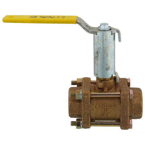 Main product image of 3/4" FNPT 3-Piece Ball Valve w/ Stainless Steel Vented Ball & 2-1/4" Stem