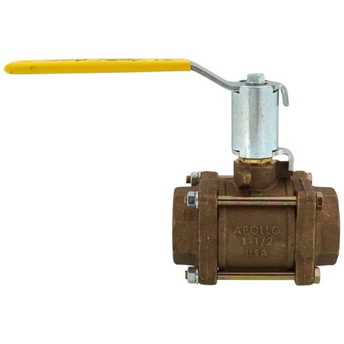 Main product image of 1-1/2" FNPT 3-Piece Ball Valve w/ Stainless Steel Vented Ball & 2-1/4" Stem