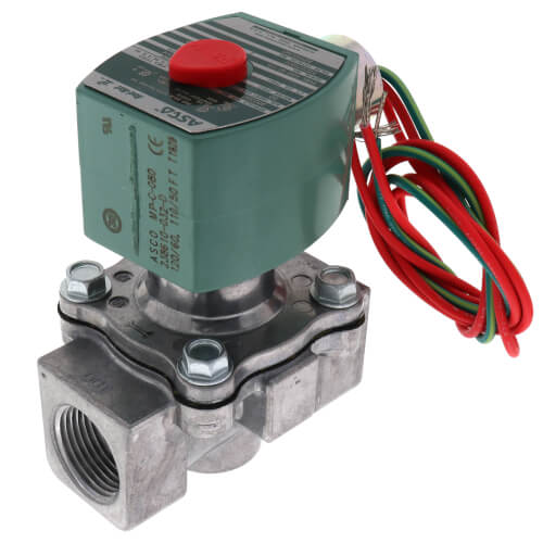 Main product image of 1-1/2" Aluminum Solenoid Air Valve, 1,900,000 BtuH Max, 32 Cv (12 VDC)
