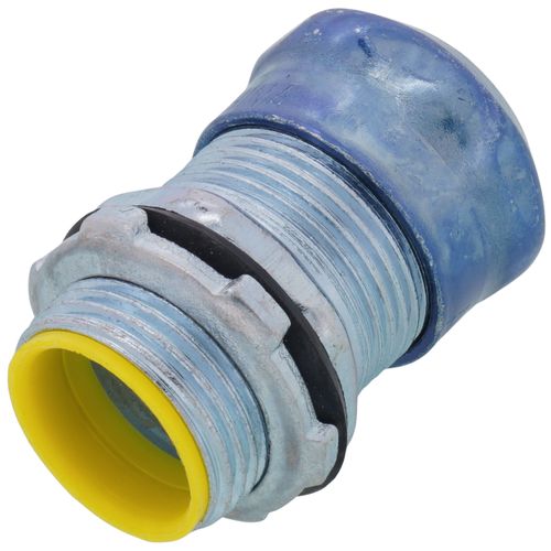 Main product image of 3/4" Steel EMT Compression Connector w/ Insulated Throat- Rain Tight/Concrete Tight