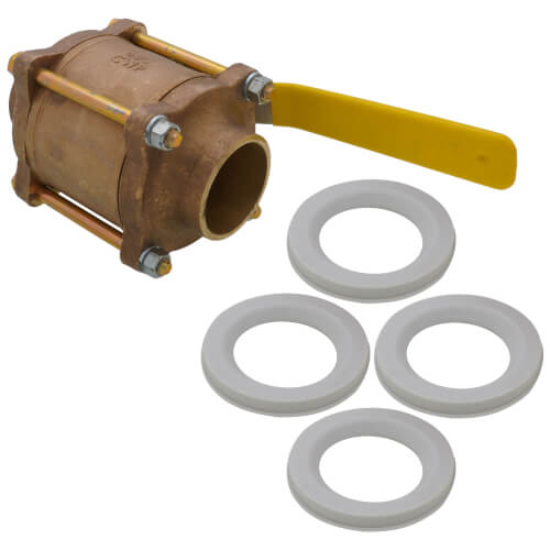 Main product image of 2" 3-Piece Full Port Sweat Ball Valve (376 Cv)