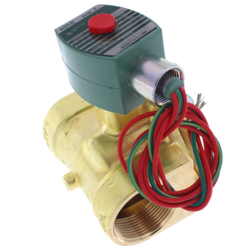 Main product image of 1-1/2" NPT Normally Closed 2-Way Hot Water/Steam Solenoid Valve (120/60AC)