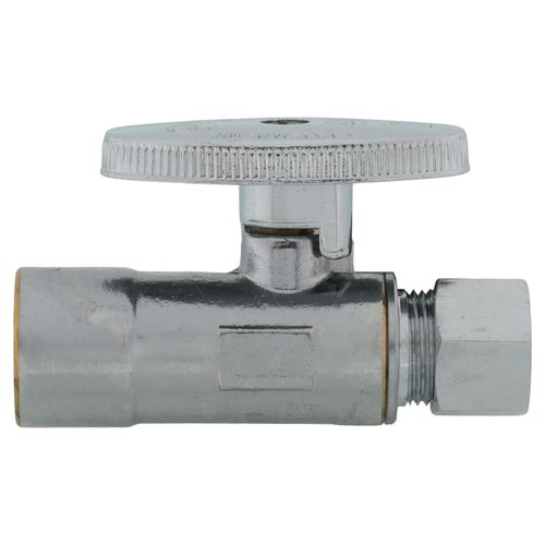 Main product image of 1/2" Nominal Sweat x 3/8" OD Compression Straight Stop Valve - No Lead (Chrome)