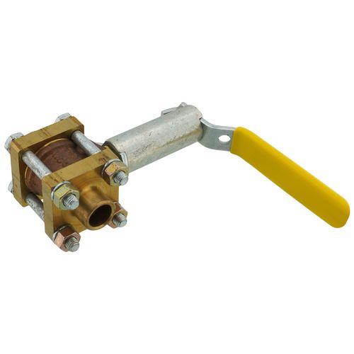 Main product image of 3/8" Solder 3-Piece Ball Valve w/ Stainless Steel Vented Ball & 2-1/4" Stem